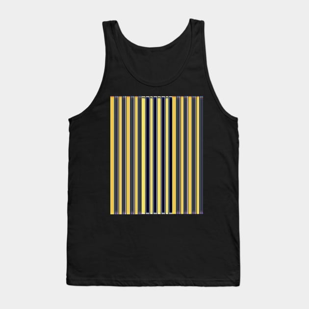 Yellow and black stripe pattern Tank Top by FlossOrFi